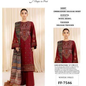 dhanak 3 PC embroiderd