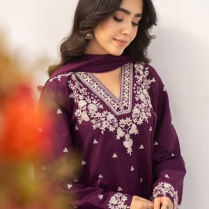 dhanak embroiderd 3 PC