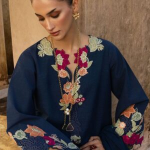 Crimson dhanak 3 PC embroiderd