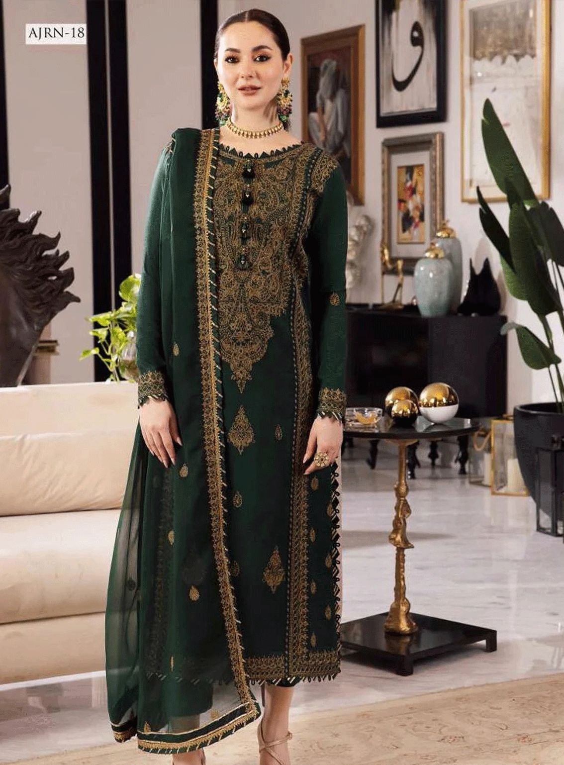 Asim Jofa 3 PC dhanak embroiderd - Image 4