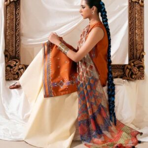 Batik 3 PC embroiderd dhanak