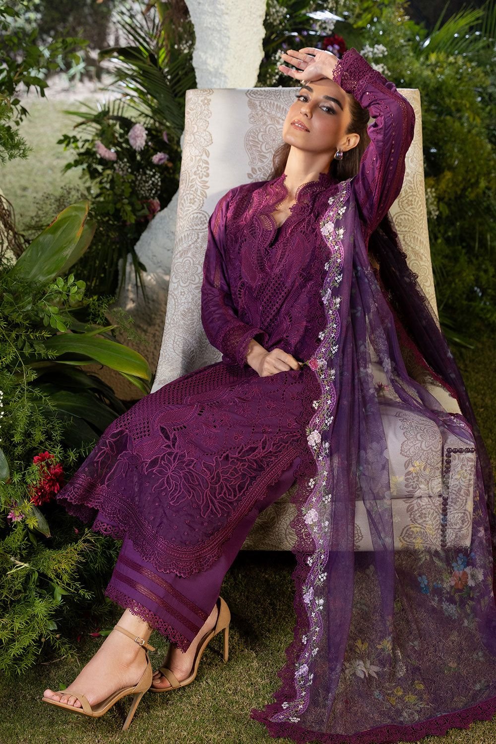 Sobia Nazir 3 PC dhanak embroiderd - Image 2