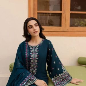 Batik 3 PC embroiderd dhanak